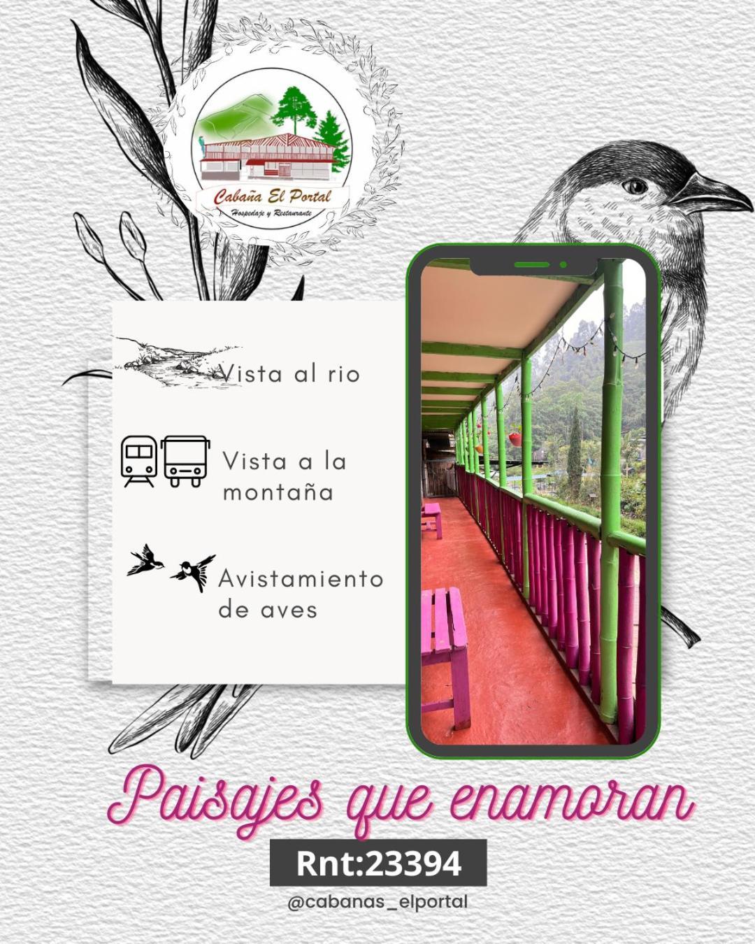 Cabanas El Portal Santa Rosa de Cabal Exteriör bild